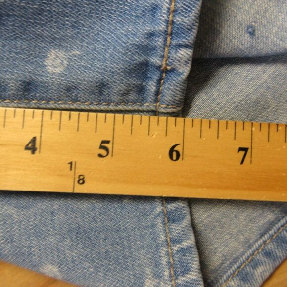 LEVI'S Polka Dot Mid Length Denim Jean Shorts Sz 34 (18) Light Wash Cotton Jorts - Picture 14 of 14